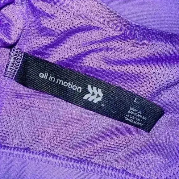 Women’s All In Motion Sports Bra Size Large Purple - Picture 3 of 4